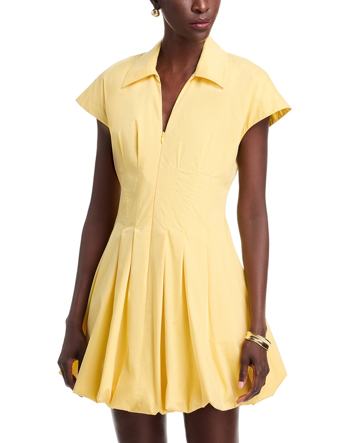 Lirinne Bubble Hem Cotton Blend Dress