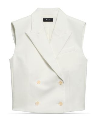 Theory Peak Double Breasted Vest | Bloomingdale's Women
