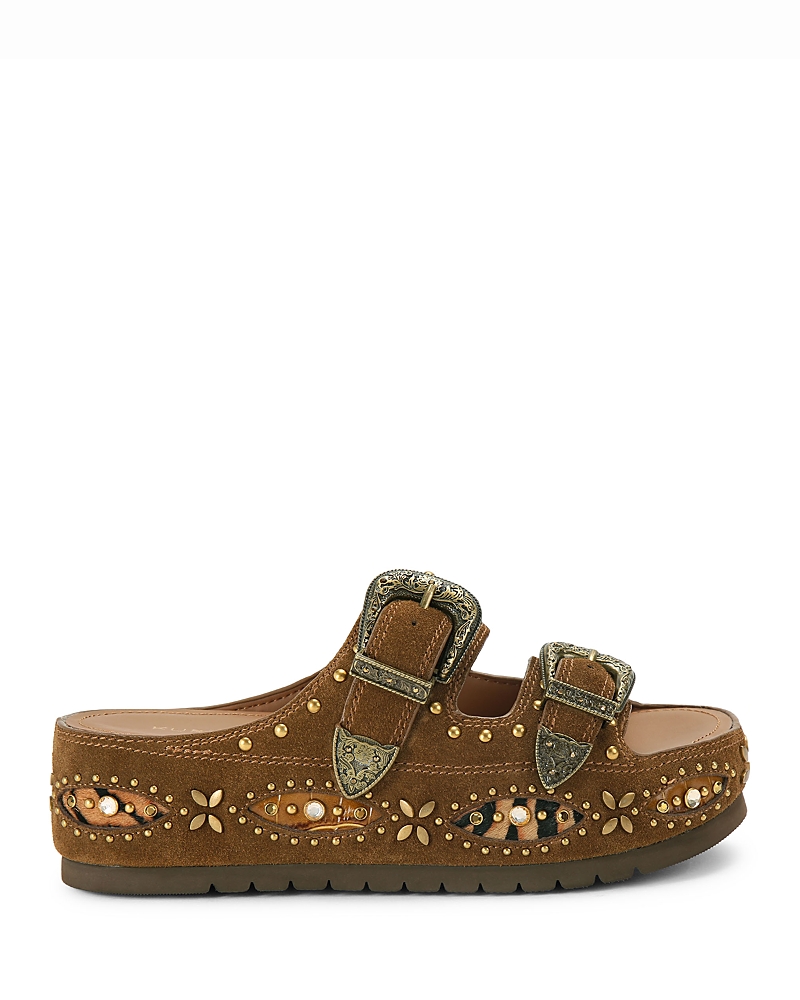 Kurt Geiger London Women's Western Buckle Flatform Sandals