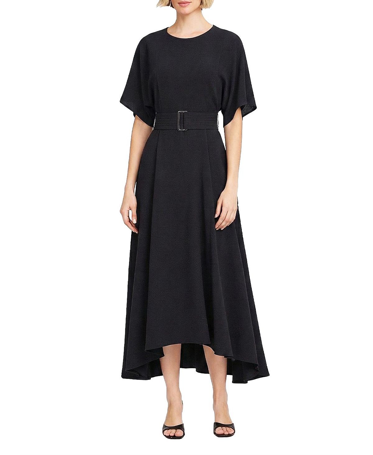 Elle Collection Belted Midi Dress