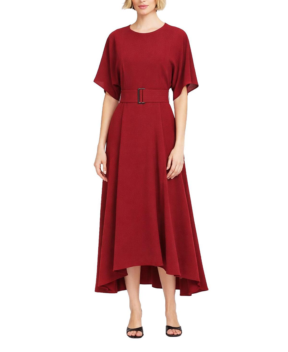 Elle Collection Belted Midi Dress