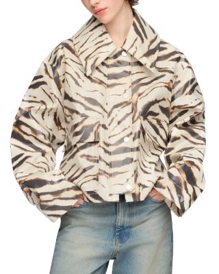 Laminated Zebra Print Jacket