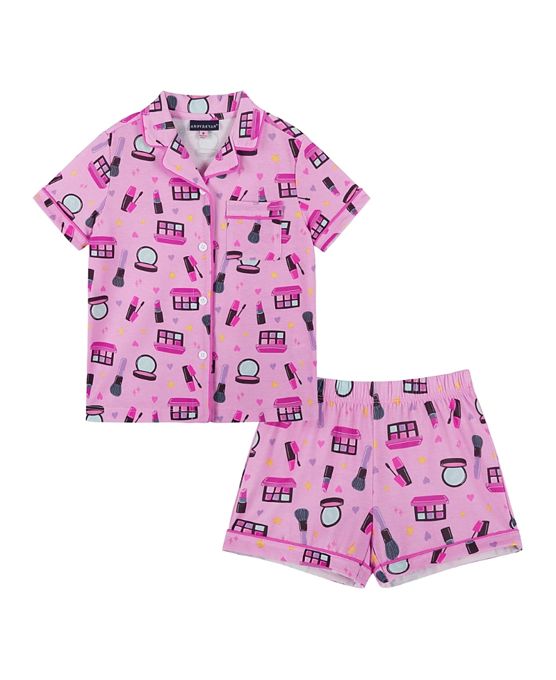 Andy & Evan Girls' Buttondown Pajama Set - Big Kid