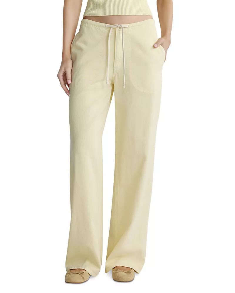 DL1961 Sienna Aura Low Slung Wide Leg Relaxed Jeans in Prosecco Aura