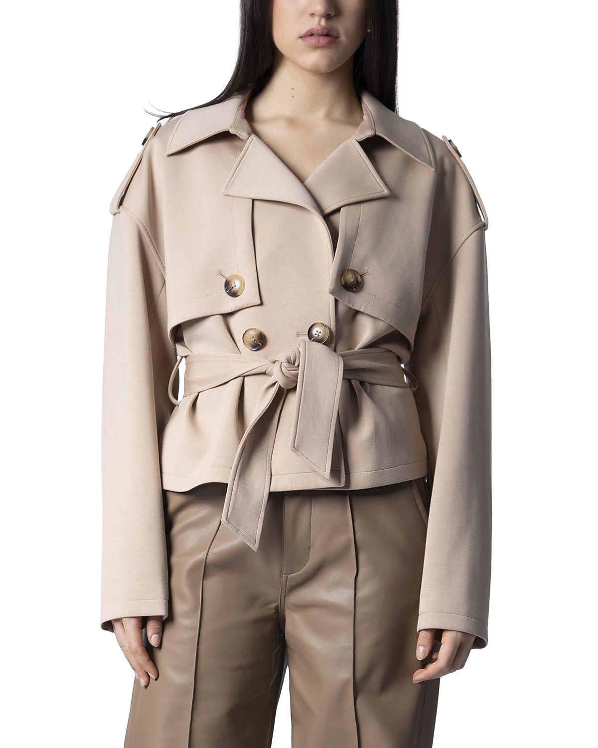Blue Revival Charli Cropped Scuba Trench