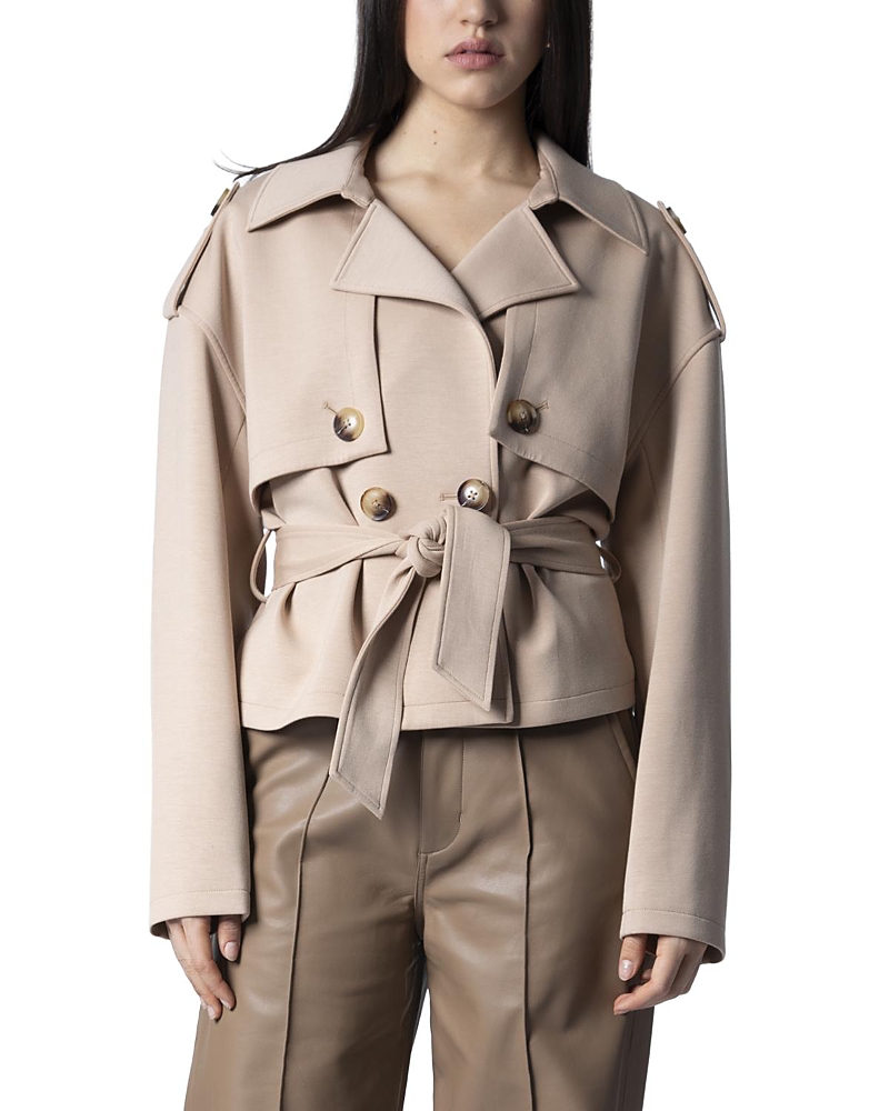 Blue Revival Charli Cropped Scuba Trench