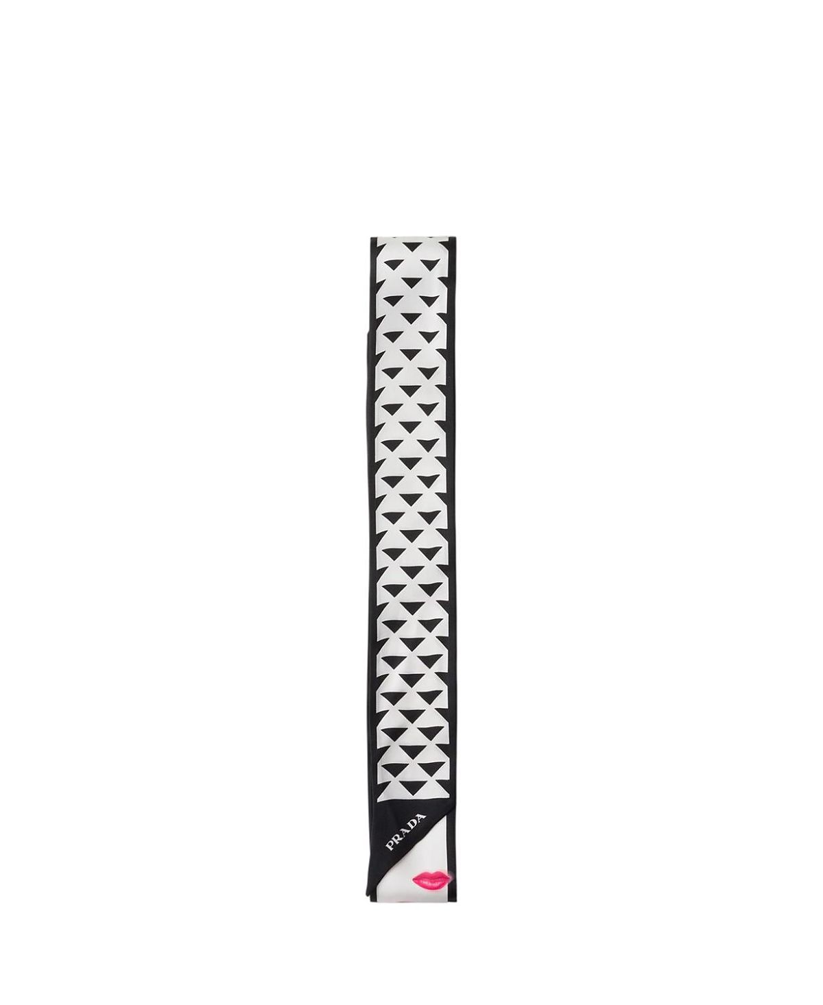 Prada Printed Silk Twill Skinny Scarf