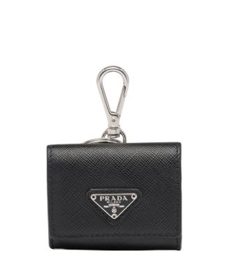  Saffiano Leather Headphone Case With Keychain