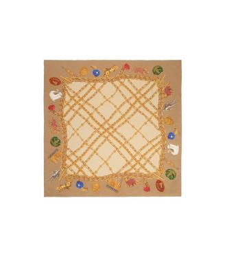  Check Charm Silk Scarf