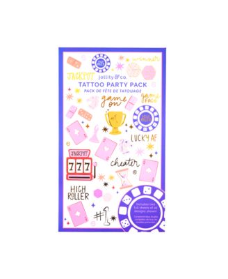  Game Night Tattoos - Choose from two style options, Set of 2 Sheets