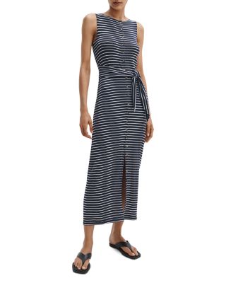The Knit Button Front Tie Dress
