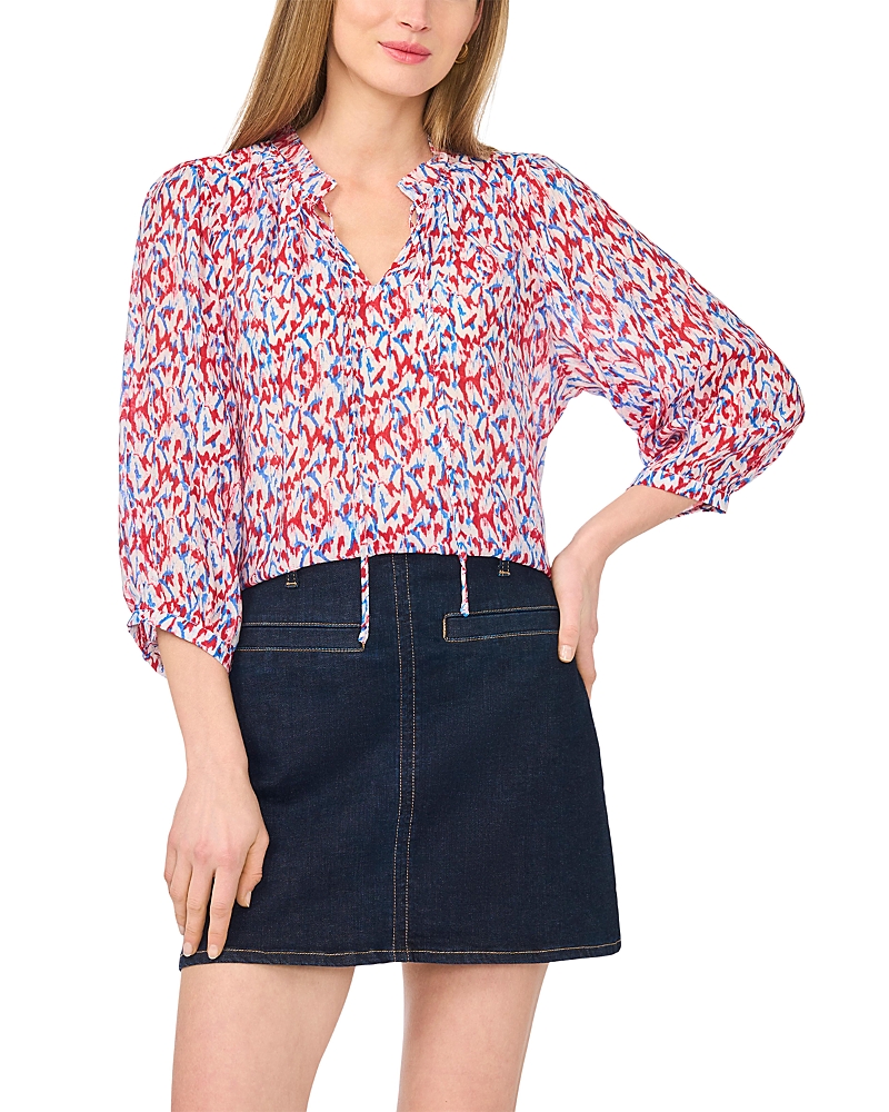 Vince Camuto Raglan Split Neck Peasant Blouse