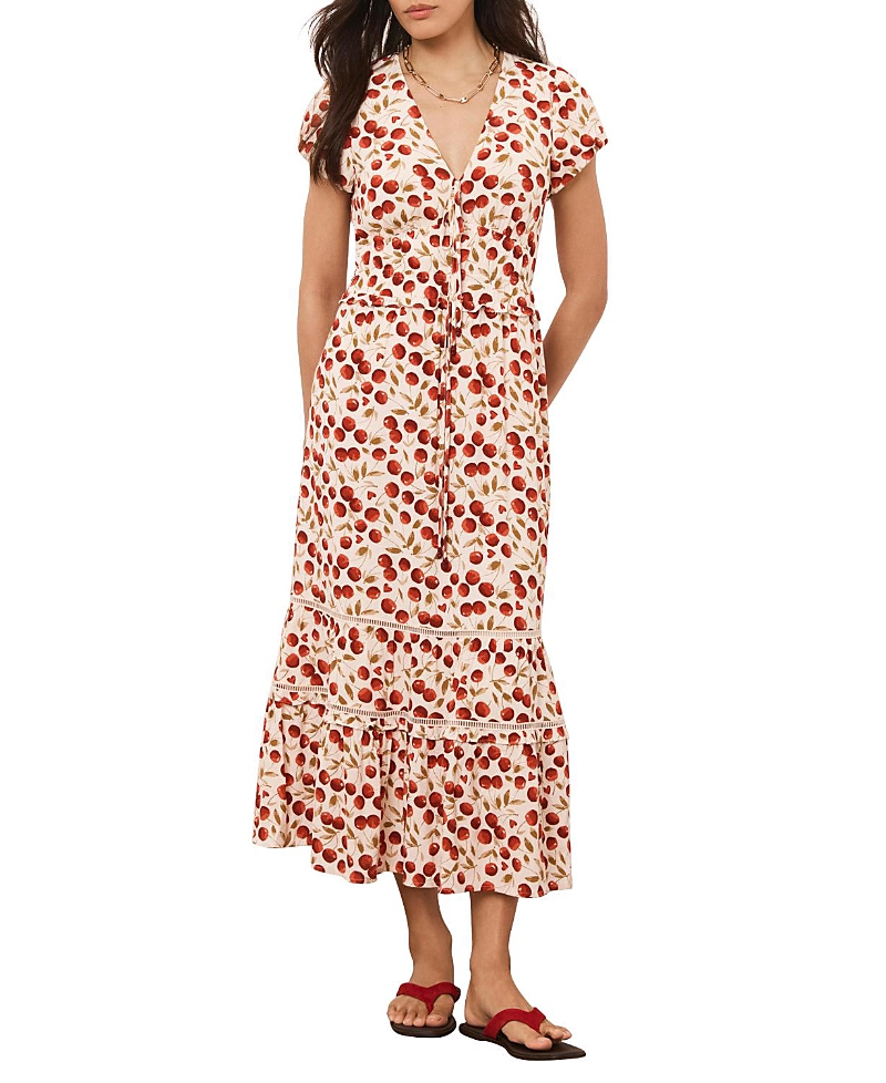 Mint Velvet Women's Cherry Print Midi Dress