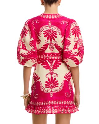 asos green embroidered dress Linen Short Sleeve Embroidery Dress – Cranberry Boutique main image 0