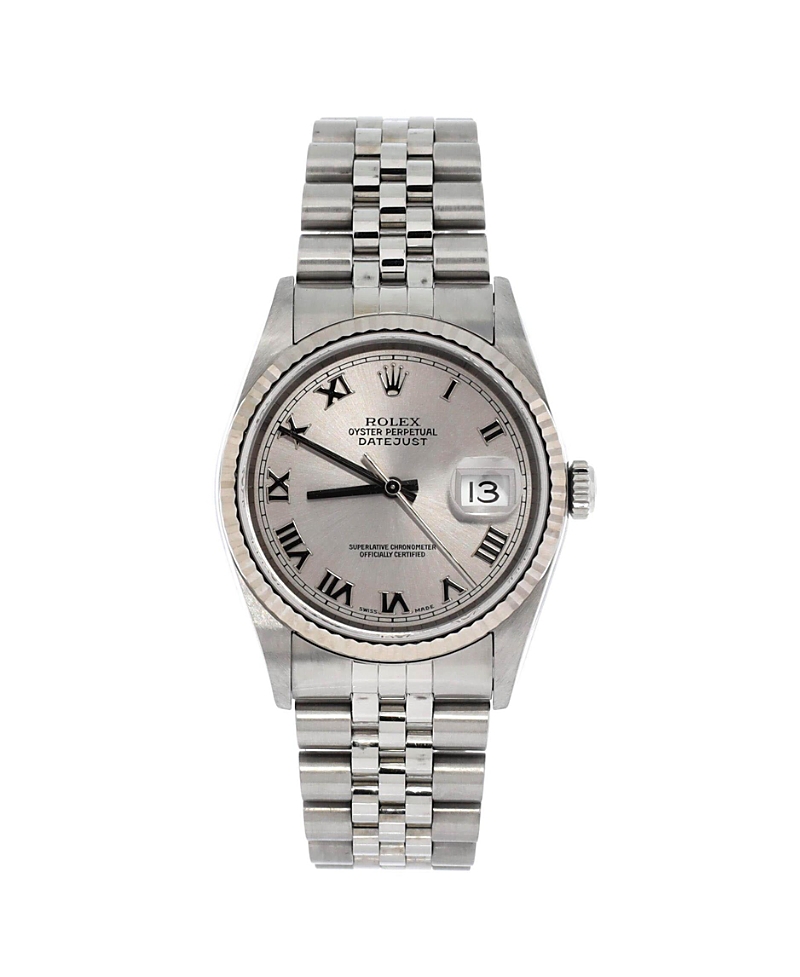 Pre-Owned Rolex Oyster Perpetual Datejust Automatic Watch in Stainless Steel and White Gold 36mm