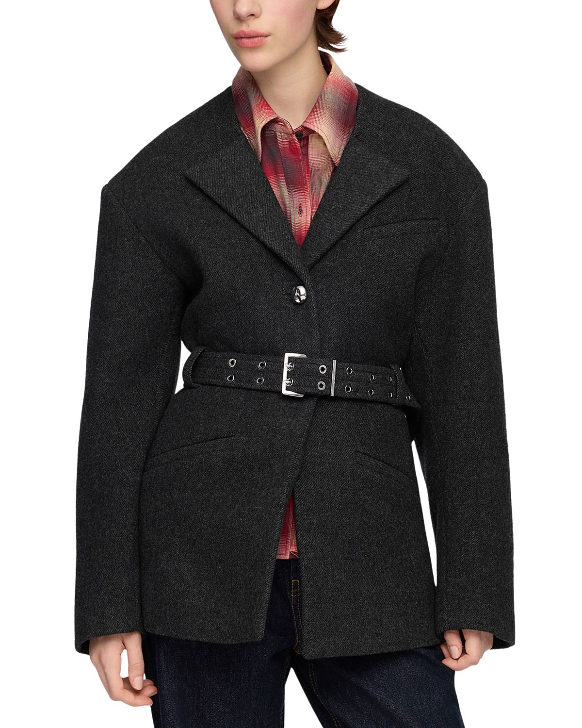 Ganni Grey Wool Jacket