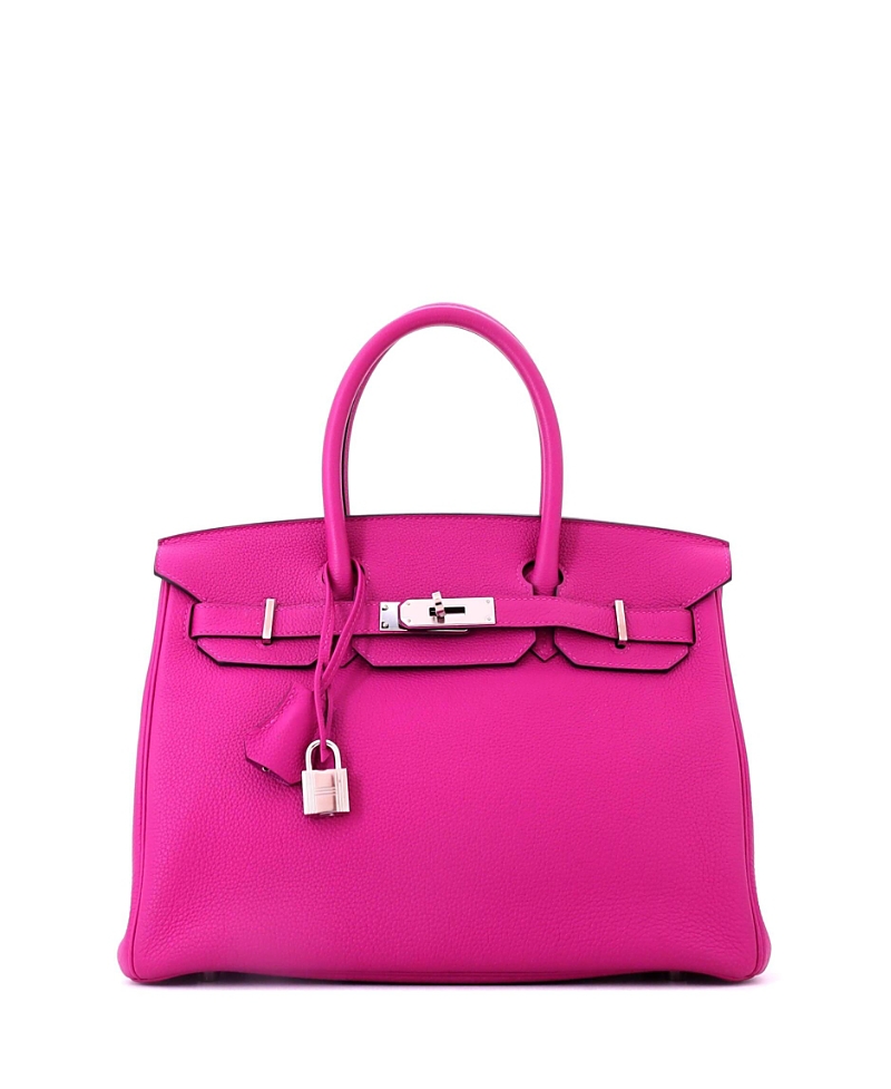 Pre-owned Pre-owned Hermes Hermes Birkin 30 Handbag Pink Togo With Palladium Hardware In Purple