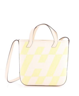 Pre-owned Pre-owned Hermes  Hermes 27 Cabas H En Biais Tote Canvas With Leather In Yellow