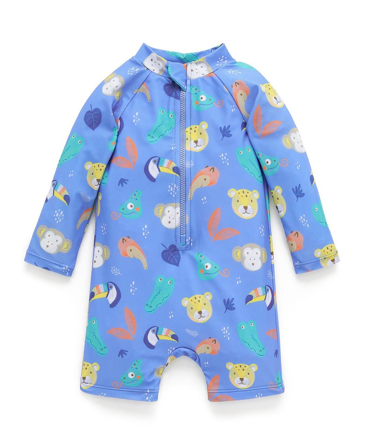 Purebaby Boys' Printed Longsleeve Swim Sunsuit - Baby, Little Kid