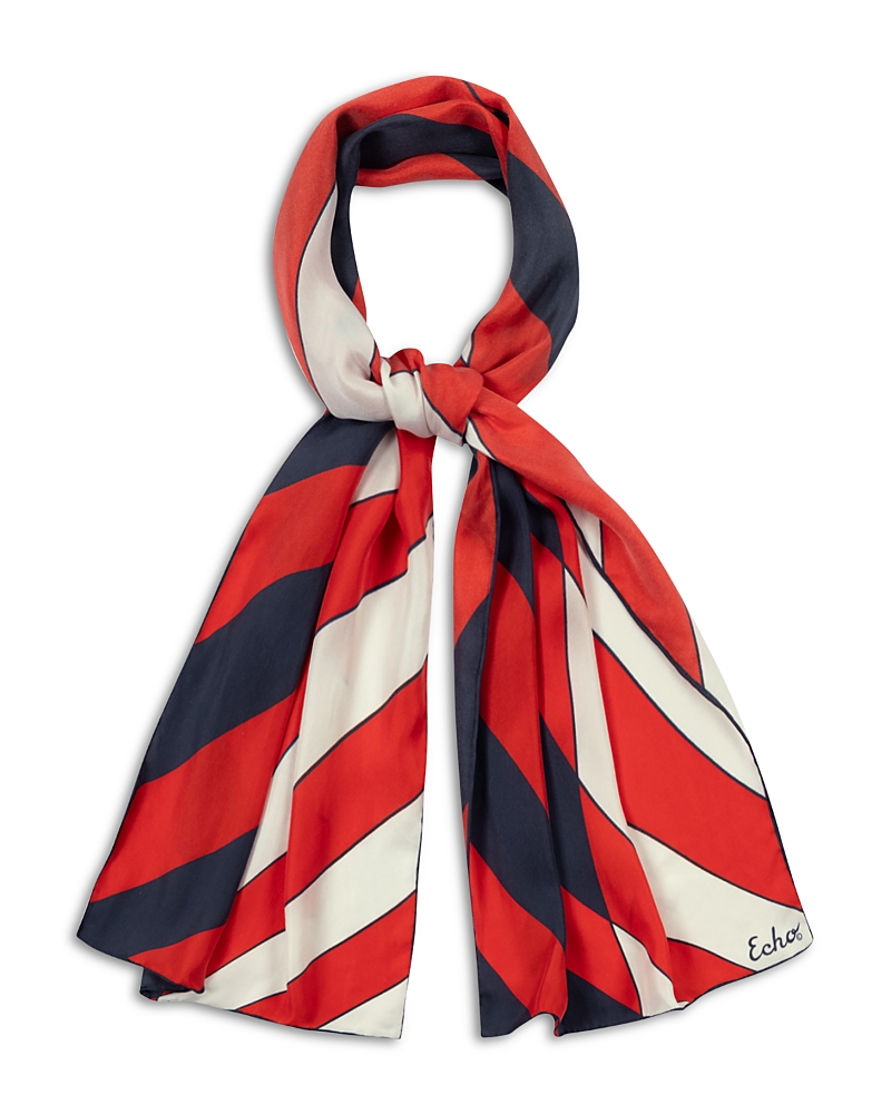 Echo Stripes Silk Oblong Scarf