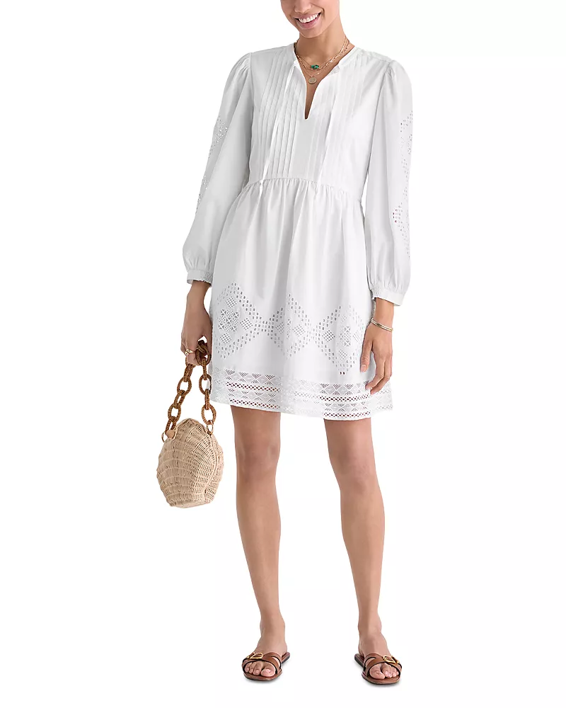 Vineyard Vines Nora Pintuck Eyelet Dress
