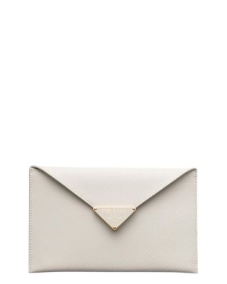 Prada Saffiano Leather Envelope Clutch
