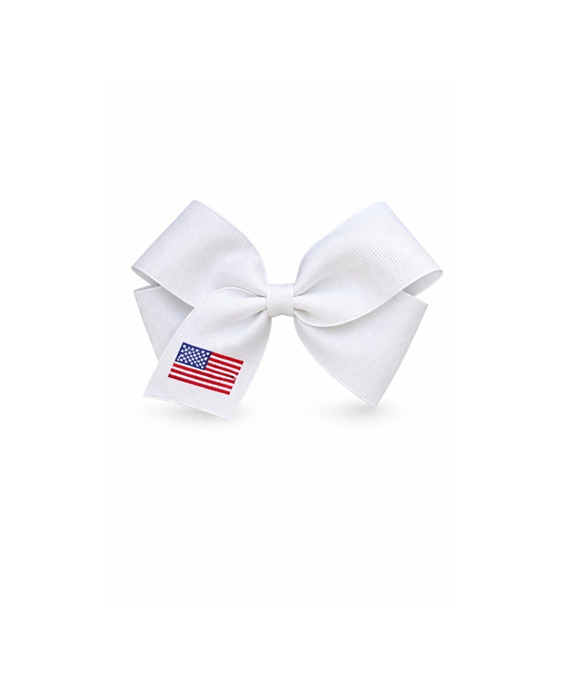 Bits & Bows Girls' American Flag Hair Bow - Little Kid, Big Kid