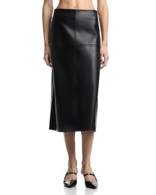 Leather Midi Skirt