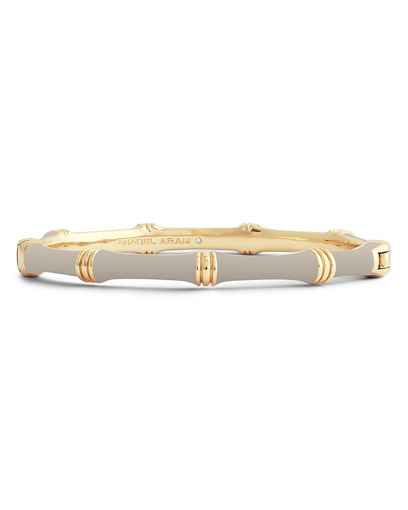 Anabel Aram Enamel Bamboo Shaped Hinge Bangle Bracelet