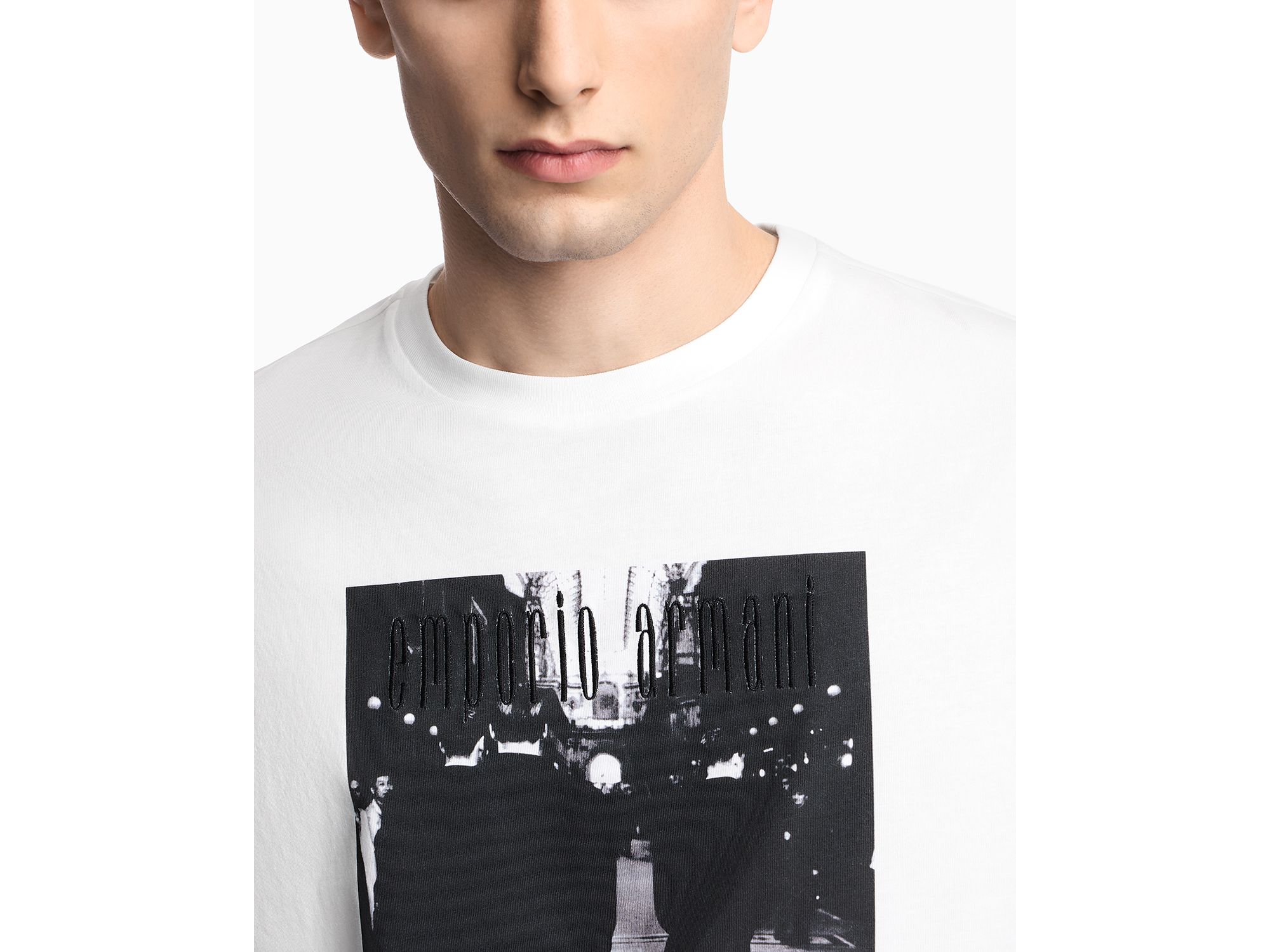 Icon Cotton Jersey T Shirt with Retro Photographic Print — Image 4