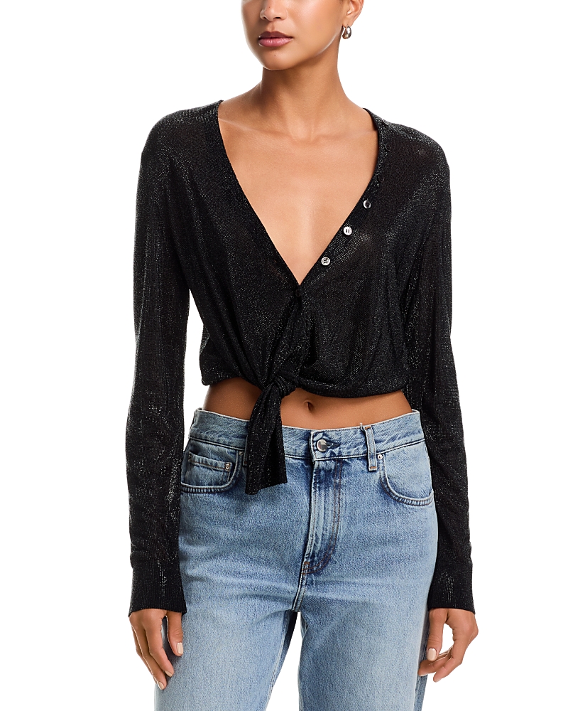 alexanderwang Knotted Deep V Neck Top