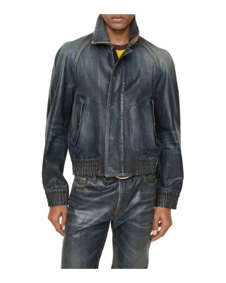 Rivero Coated Denim Aviator Jacket