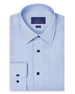 Trim Fit Micro Dobby Check Dress Shirt