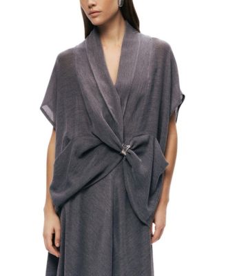 Draped Wrap Blouse