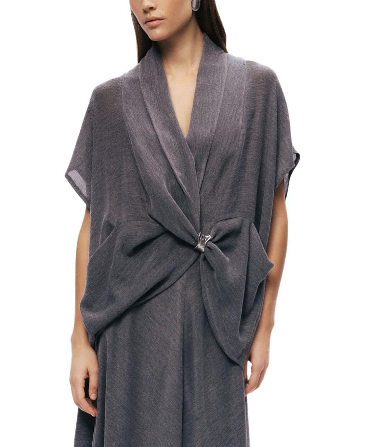 Nocturne Draped Wrap Blouse