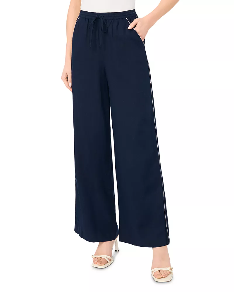 CeCe Drawstring Whipstitched Pants