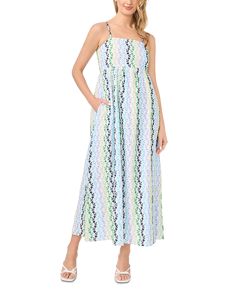 CeCe Eyelet Stripe Maxi Dress
