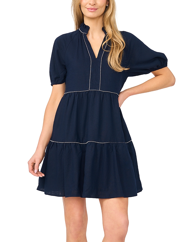 CeCe Whipstitched Babydoll Dress