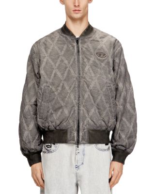J-Type Argyle Diamonds Logo Bomber Jacket