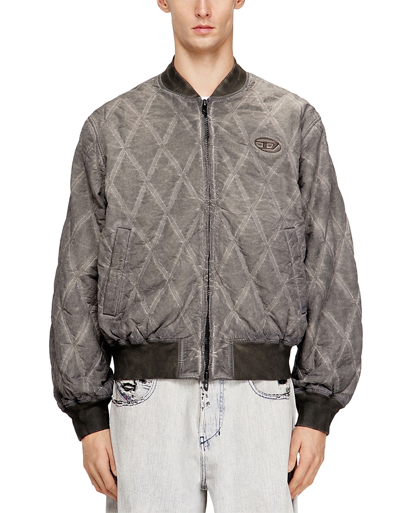 Diesel J-Type Argyle Diamonds Logo Bomber Jacket