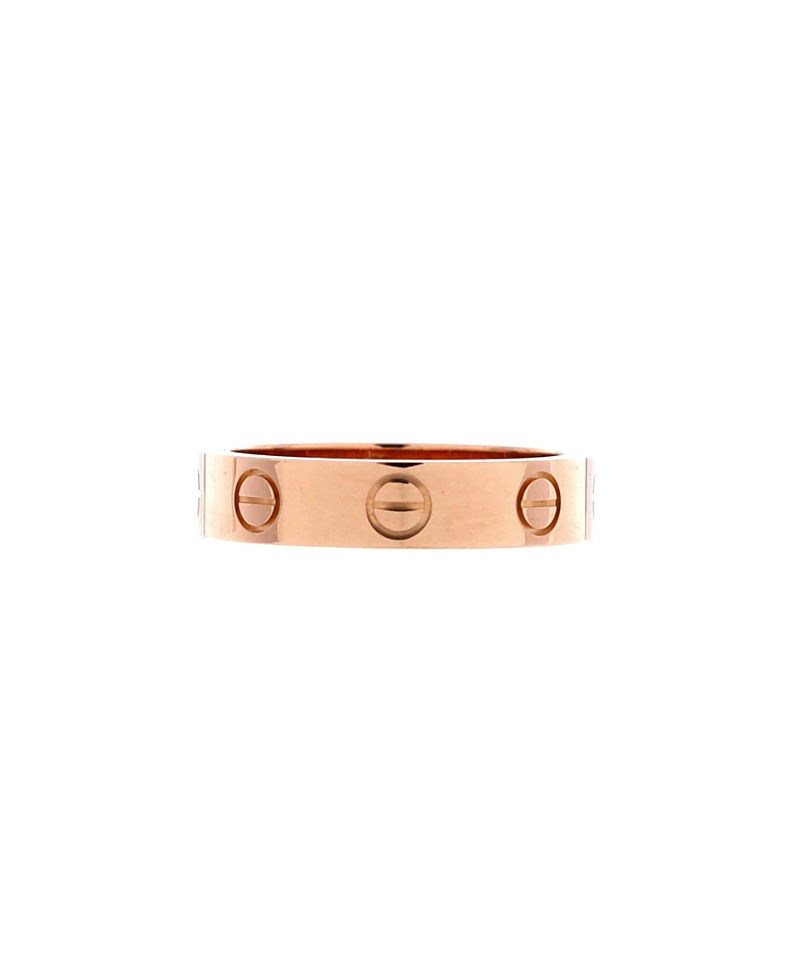Pre-Owned Cartier Love Wedding Band 1 Diamond Ring 18K Rose Gold with Diamond