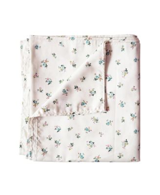 Coco & Wolf Liberty Fabric Regal Blossom Green Flat Top Sheet, Queen