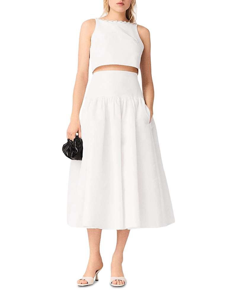 Maje Lipalace Embellished Crop Top