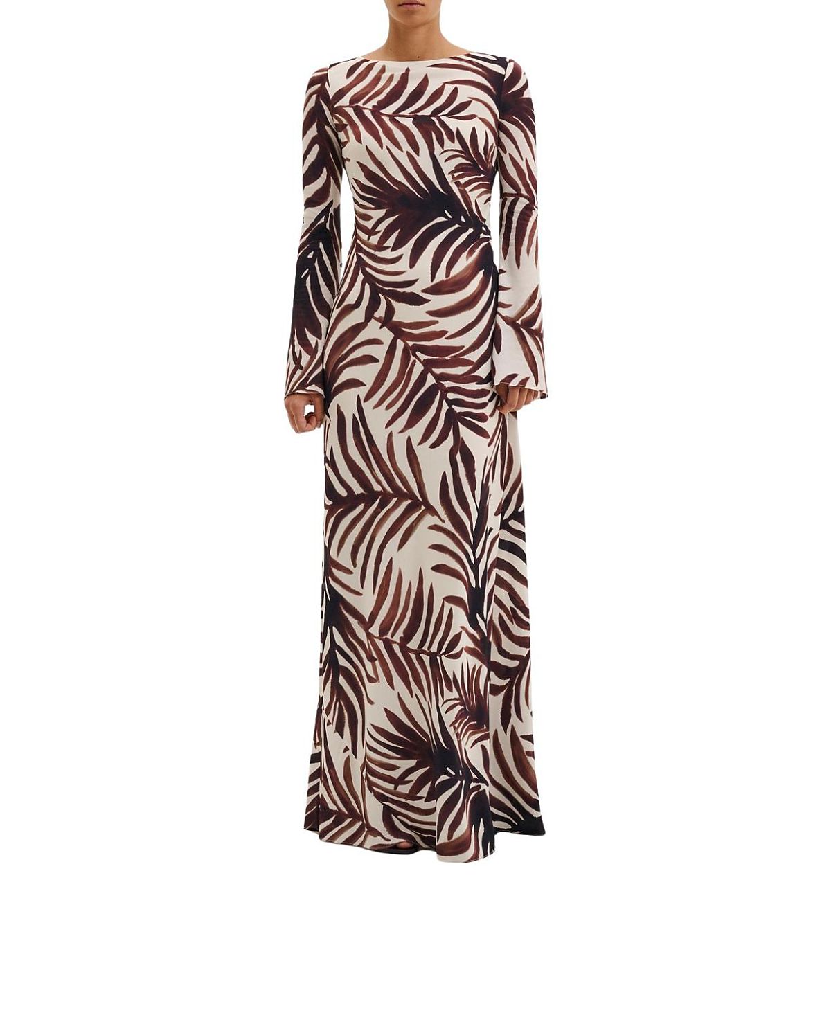 Malina Jennelie Open Back Chiffon Maxi Dress