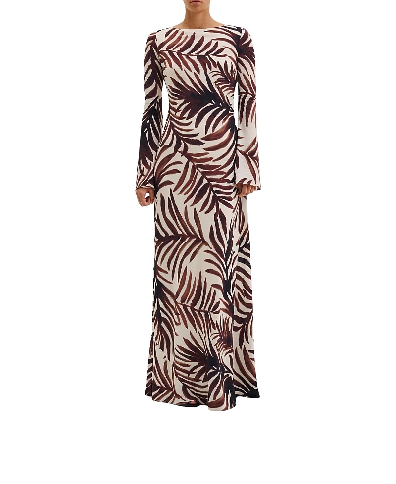 Malina Jennelie Open Back Chiffon Maxi Dress