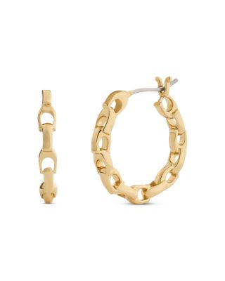 Signature C Chain Hoop Earrings