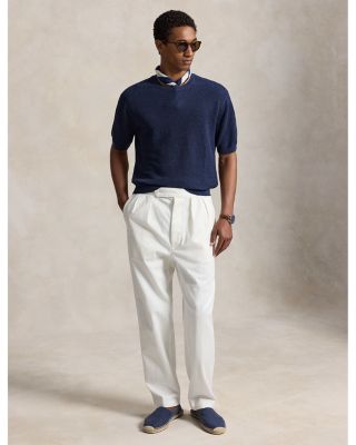 polo ralph lauren knit dress shirt Ralph Lauren Cable-Knit Cotton Polo Men Sweater