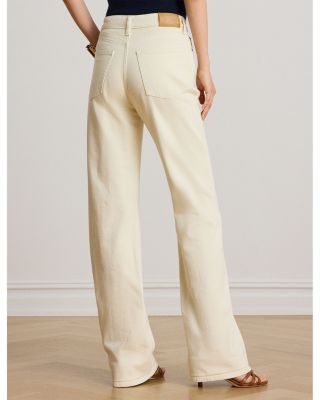 High Rise Straight Jeans in Cream - thumbnail 3