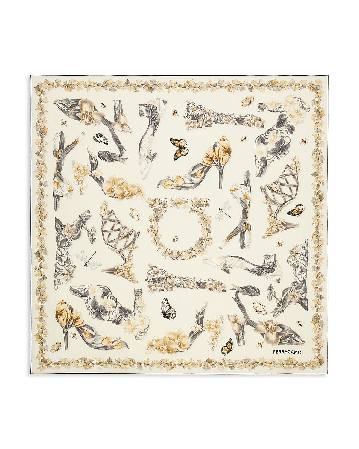 Ferragamo Shoes Silk Scarf