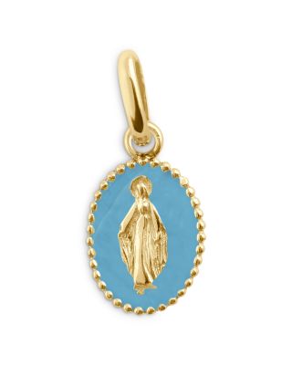 18K Yellow Gold Resin Madone Pendant